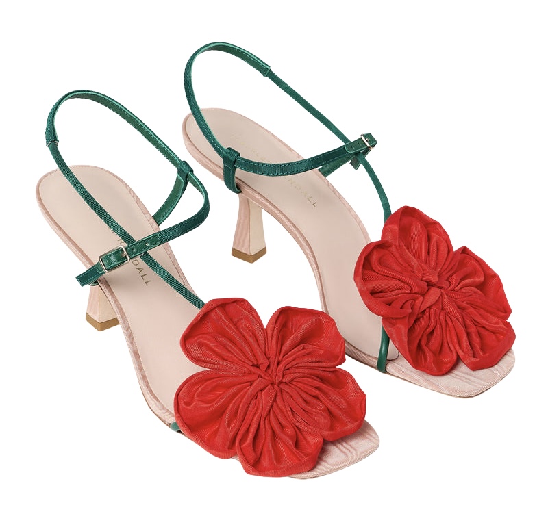 Trend Alert: Colorful Shoes loeffler randall frank flower applique heeled sandals