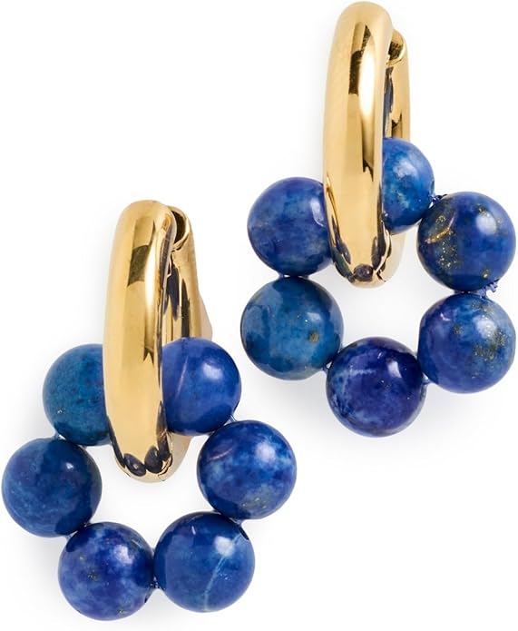 Summer's Chicest Earrings To Elevate Any Outfit ani lu blue hoop earrings