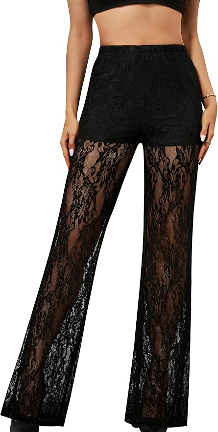 The Elegance of Lace -- Romance is Back black lace pants