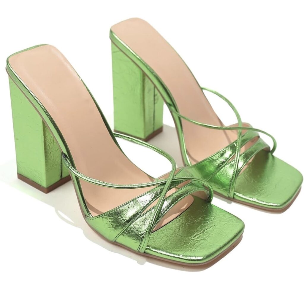 Trend Alert: Colorful Shoes green metallic heels