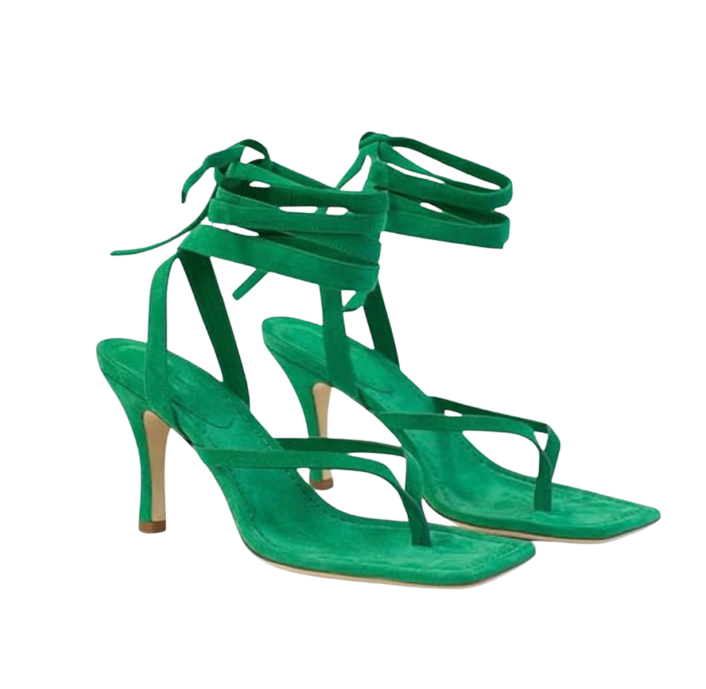 Trend Alert: Colorful Shoes green strappy heels