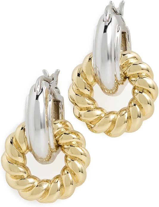Summer's Chicest Earrings To Elevate Any Outfit luv aj two tone rope earrings