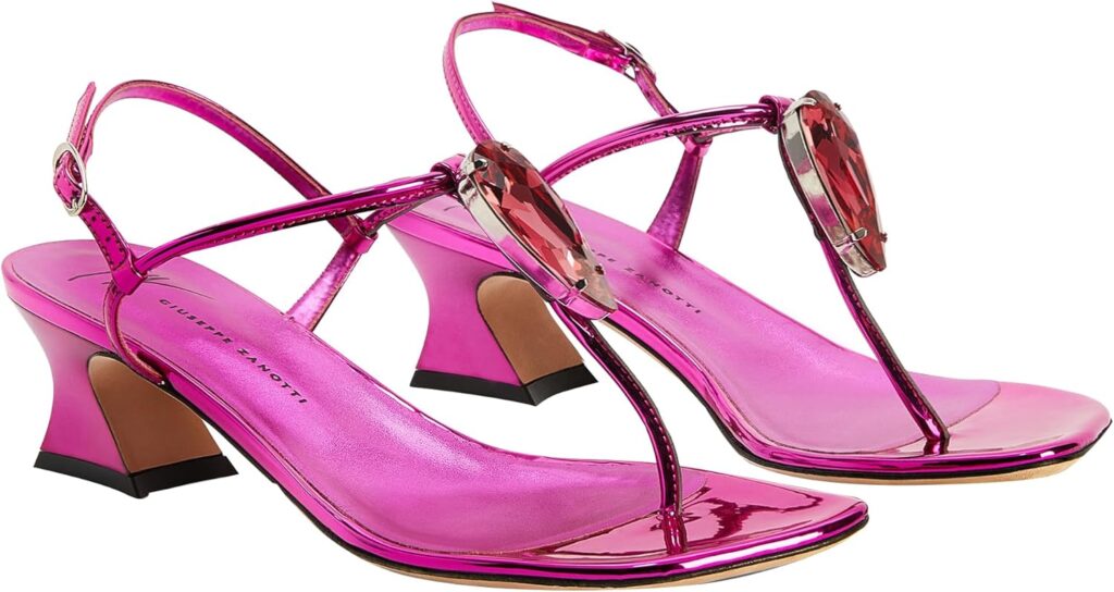 Trend Alert: Colorful Shoes pink metallic thongs
