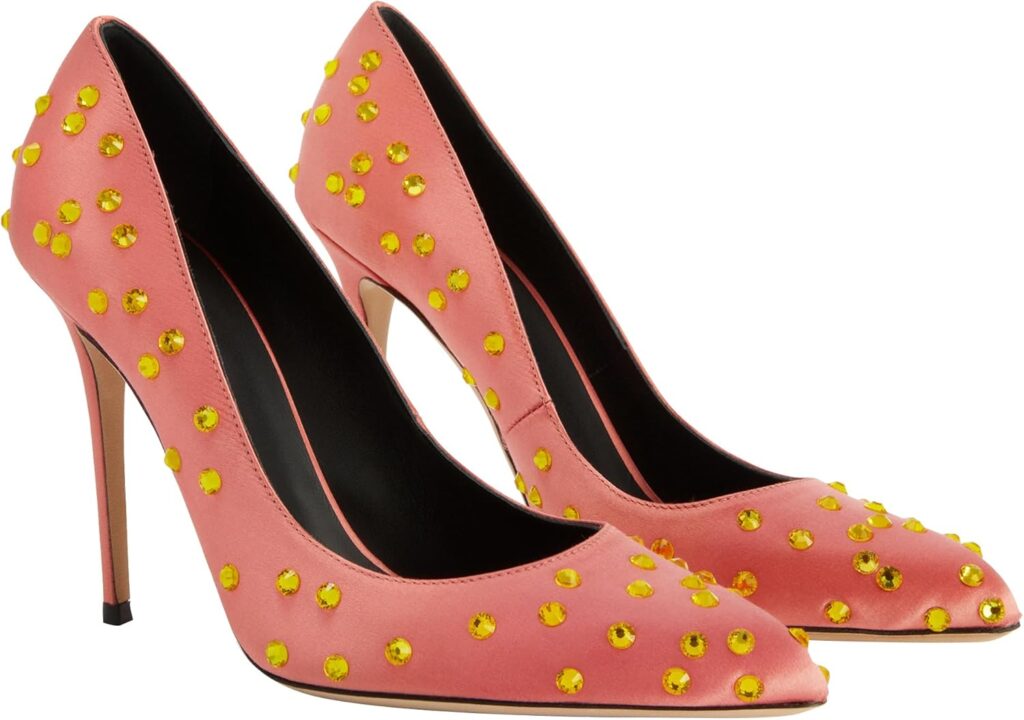 Trend Alert: Colorful Shoes salmon studded heels