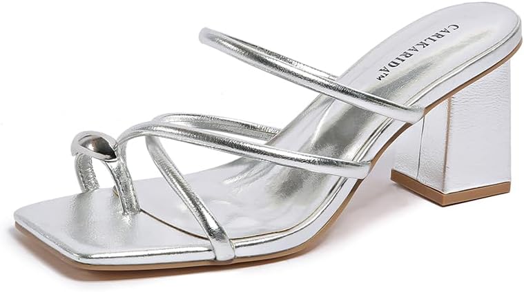 silver strappy