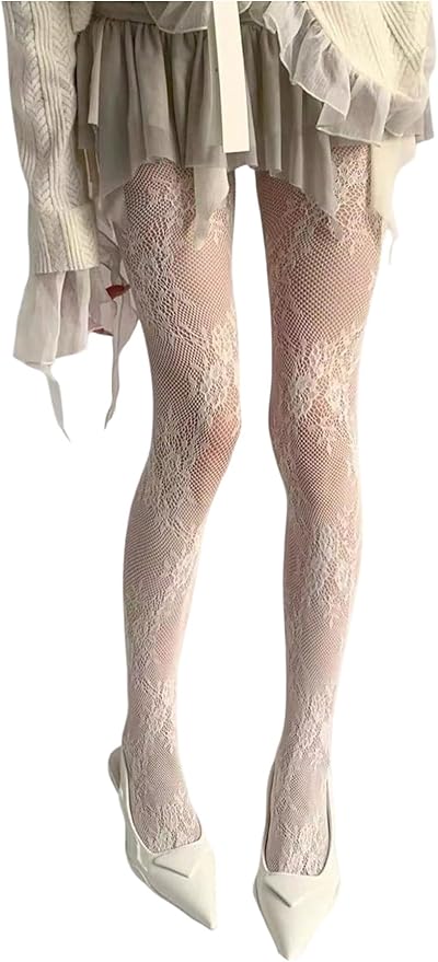 The Elegance of Lace -- Romance is Back white lace tights