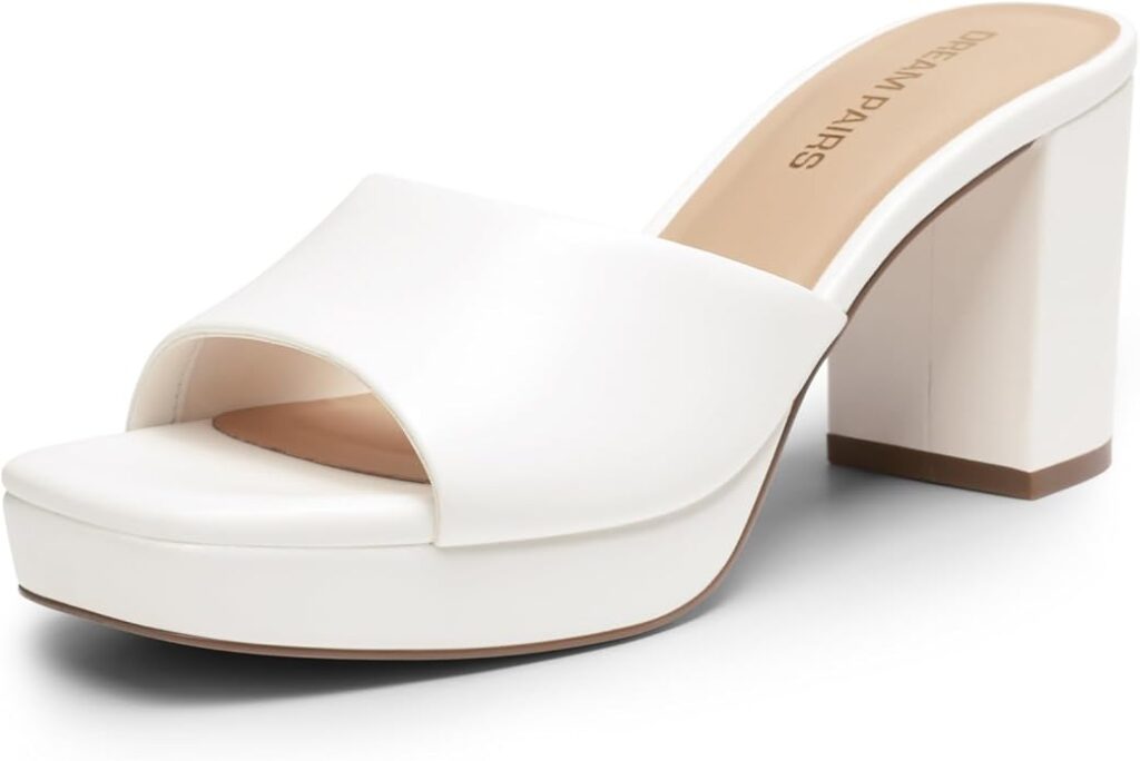 white summer heels