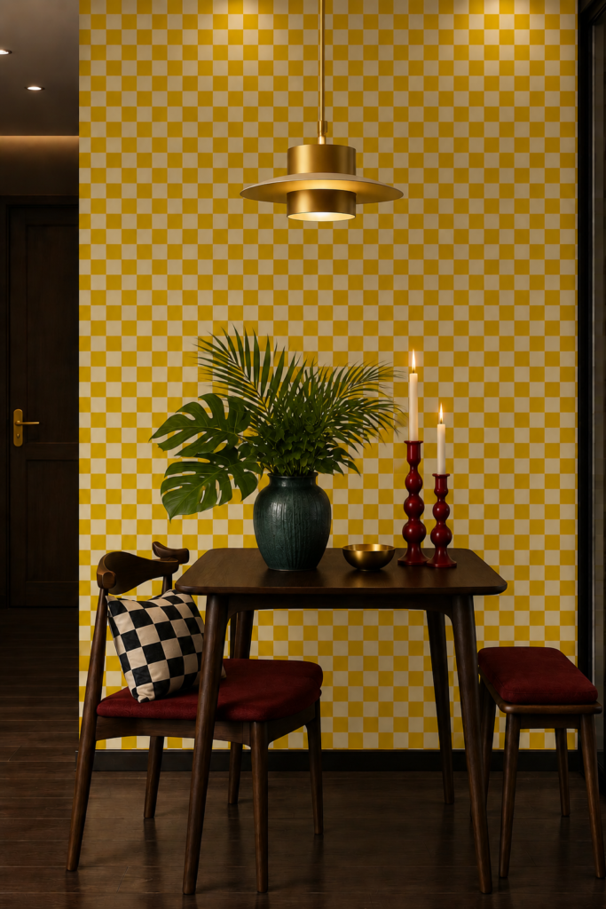 yellow checkered wallpaper v3